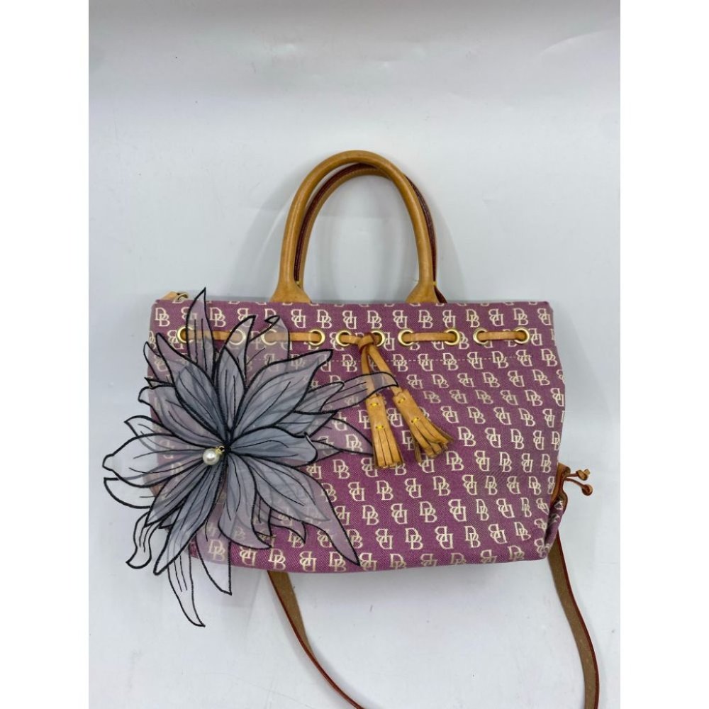 DOONEY & BOURKE Purple White Tan Tote Crossbodybag - Picture 3 of 13